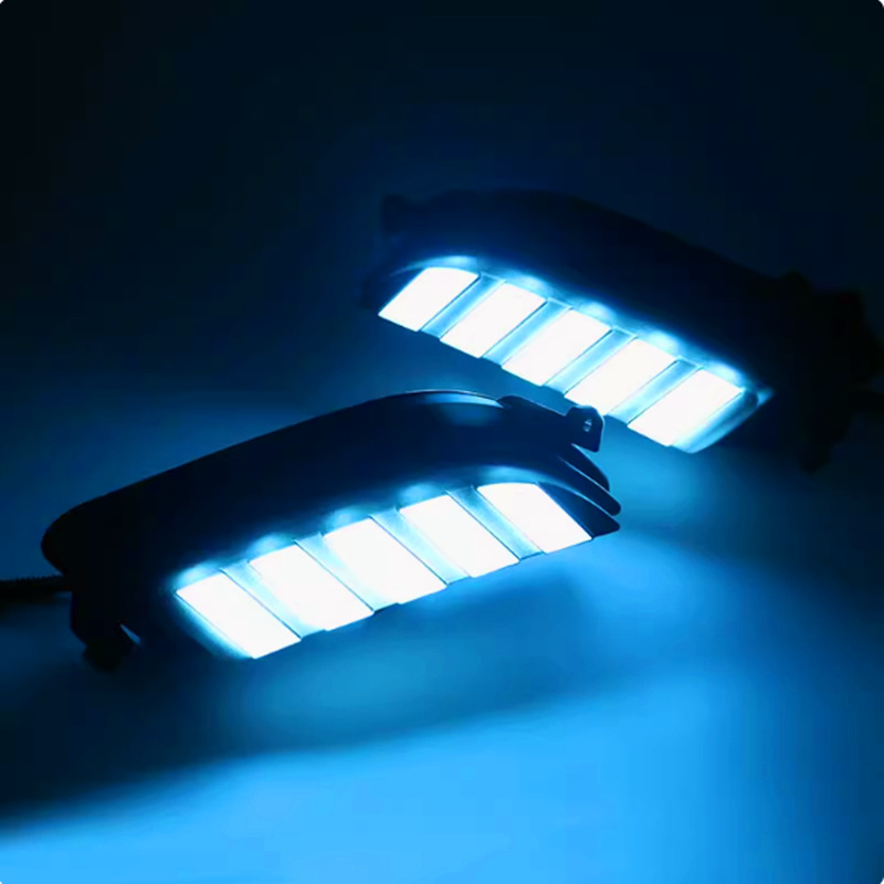 Aplicable a 14 - 16 tipos de luces diurnas V3 Mustang fluorescencia dirección luces diurnas renovación de luces de niebla LED