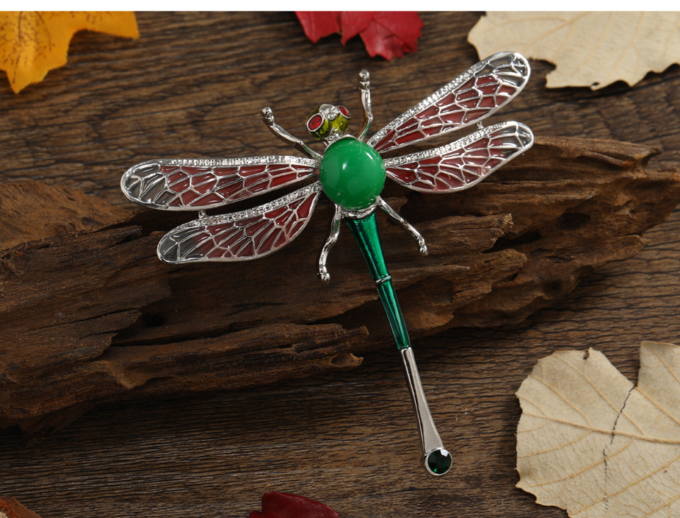28g Weight Resin, Rhinestones Inlay Material Brooches Classification Banquet, Party Occasion Alloy Material Dragonfly Pattern Unisex Gender Epoxy, Plating, Inlay Design Elegant, Retro Style Elegant Retro Pin Dragonfly Alloy Epoxy Plating Inlay Resin Rhinestones Unisex Brooches 5