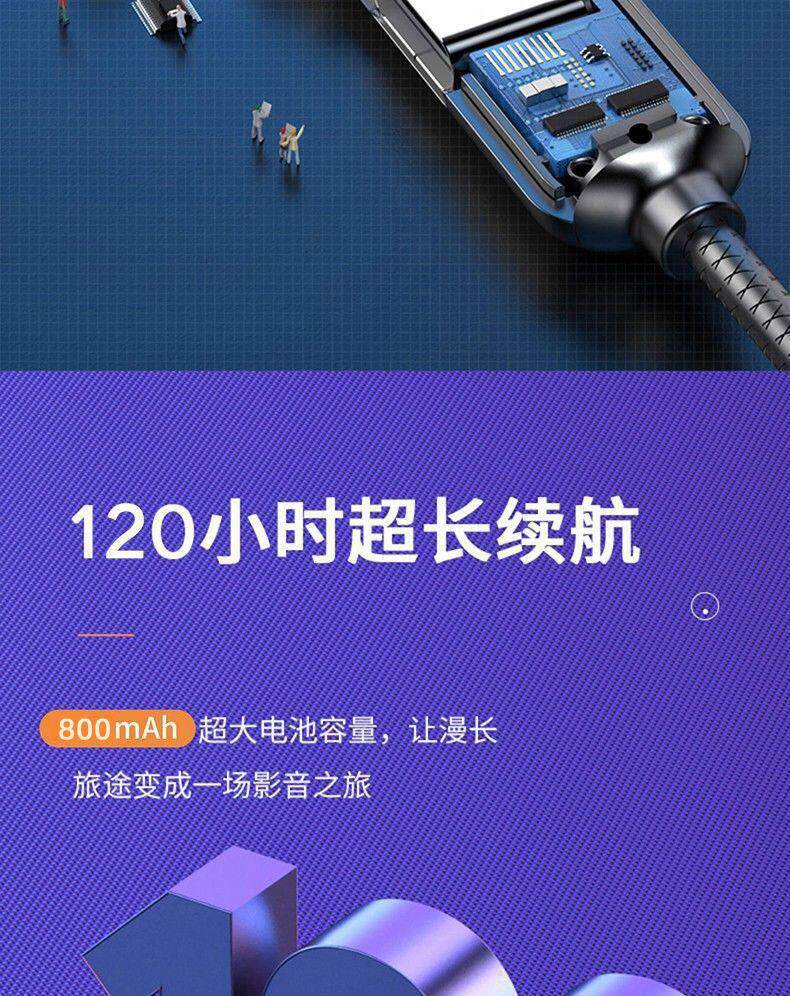 Wireless Bluetooth earphones, sports neckband style, ultra-long standby, card-insertable, in-ear type, universal headset for Huawei phones