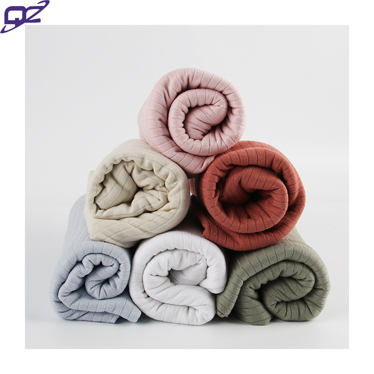 涤氨8*2双磨抽条罗纹针织坑条高弹服装面料