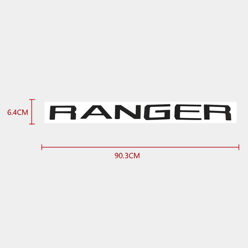 Ford Ford RANGER Car Logo Pickup Tailgate Sticker ABS 3D Trunk Emblem (Car logo) - black