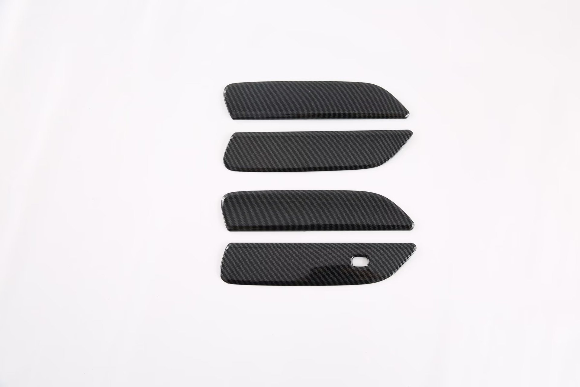 Suitable for 22 Byd Dolphin Handles, Modified Carbon Fiber Pattern Decorative Stickers, Bright Black Car Supplies