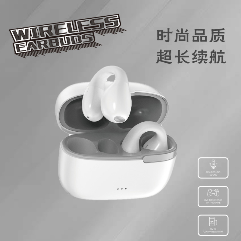 跨境新款无线夹耳式蓝牙耳机降噪大电量耳机无延迟降噪长续航|undefined