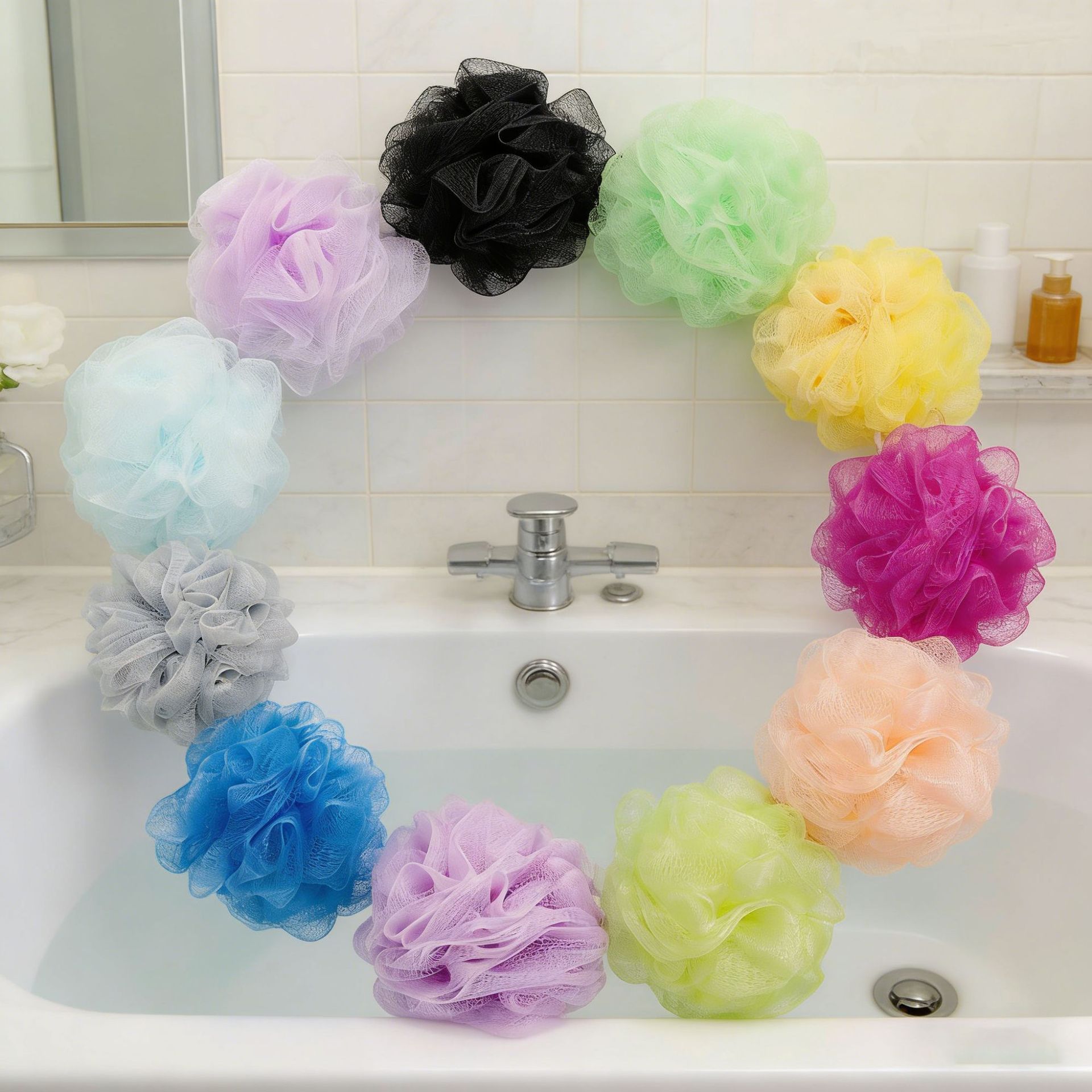 Esponja de Baño Infantil Pequeña de PE Multicolor para Baño image 6