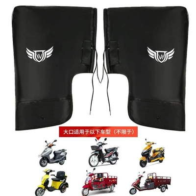 Motorcycle Handle Cover, Handlebar Cover Winter Cold-Proof - one-size-fits-all-big-mouth-black-grip