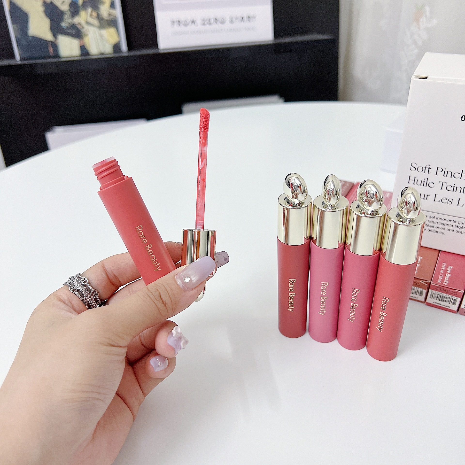 RareBeauty Selena nuevo esmalte labial óleo labial formal 3ml silk lipstick suave niebla espejo esperanza hidratante