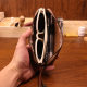 New first layer cowhide pencil case men's vintage hand-brushed old vegetable tanned leather stationery pencil case glasses storage bag