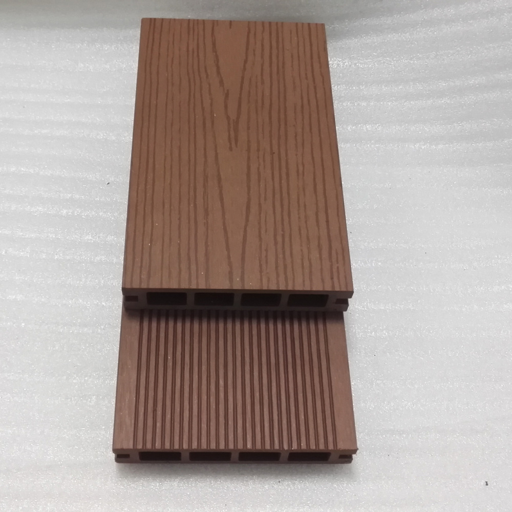 Madera de plástico WPC piso generación agujero redondo 135*25 protección del medio ambiente plástico material de madera jardín al aire libre decoración tablero anticorrosión madera