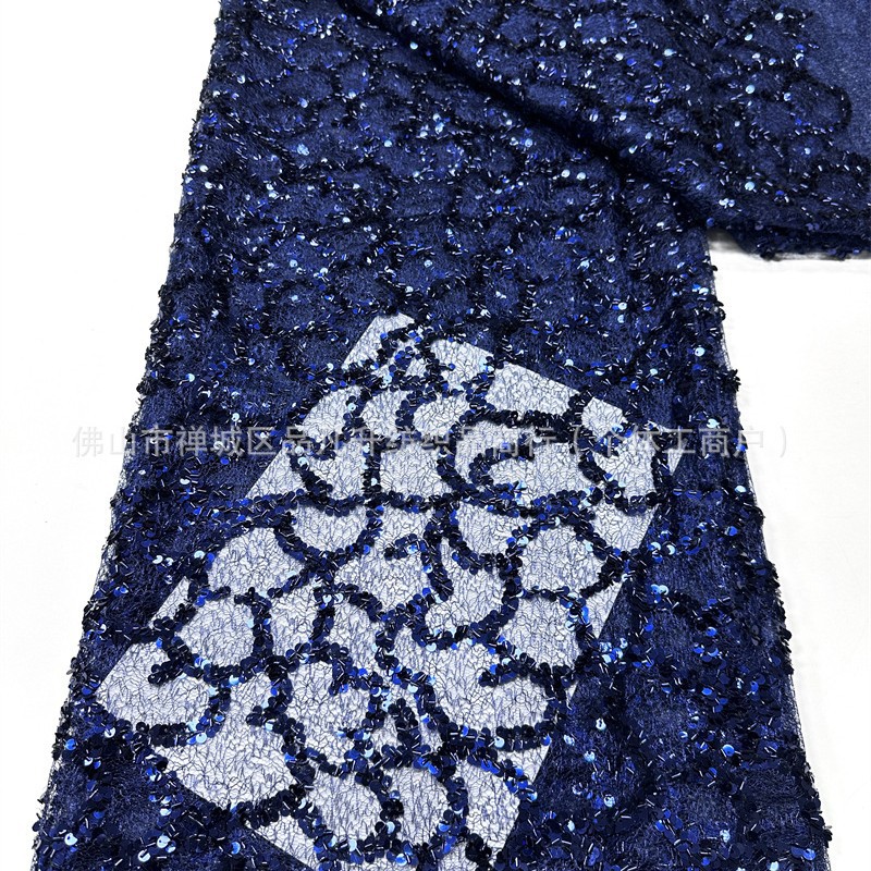 Nueva venta al por mayor DIY vestido de moda cena vestido de tela de cuentas de tela de diafragma de red desordenada image 5