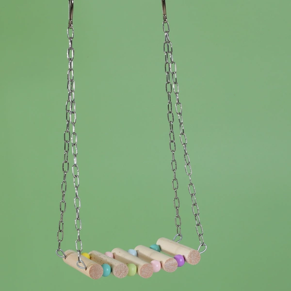 Macaron log suspension bridge separated by one bead