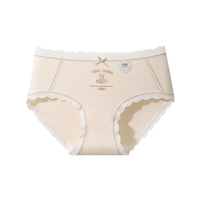 Pantalones de algodón suaves impresas de algodón para niñas de cintura media antibacteriana 10A entrepierna larga transpirable sin marcas de algodón para niñas