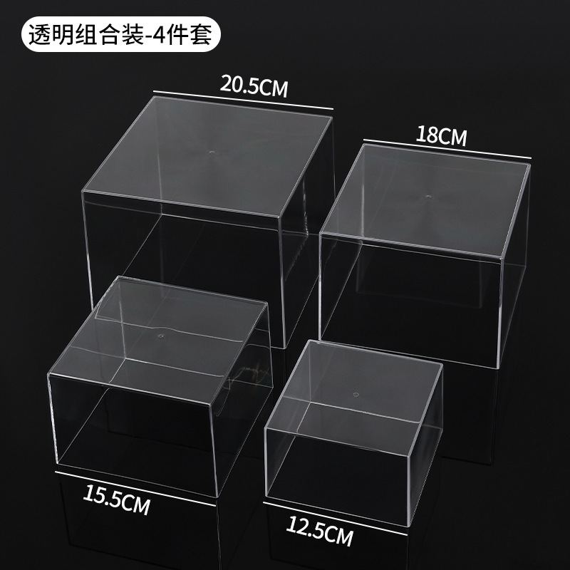 Transparent combination pack-4 piece set