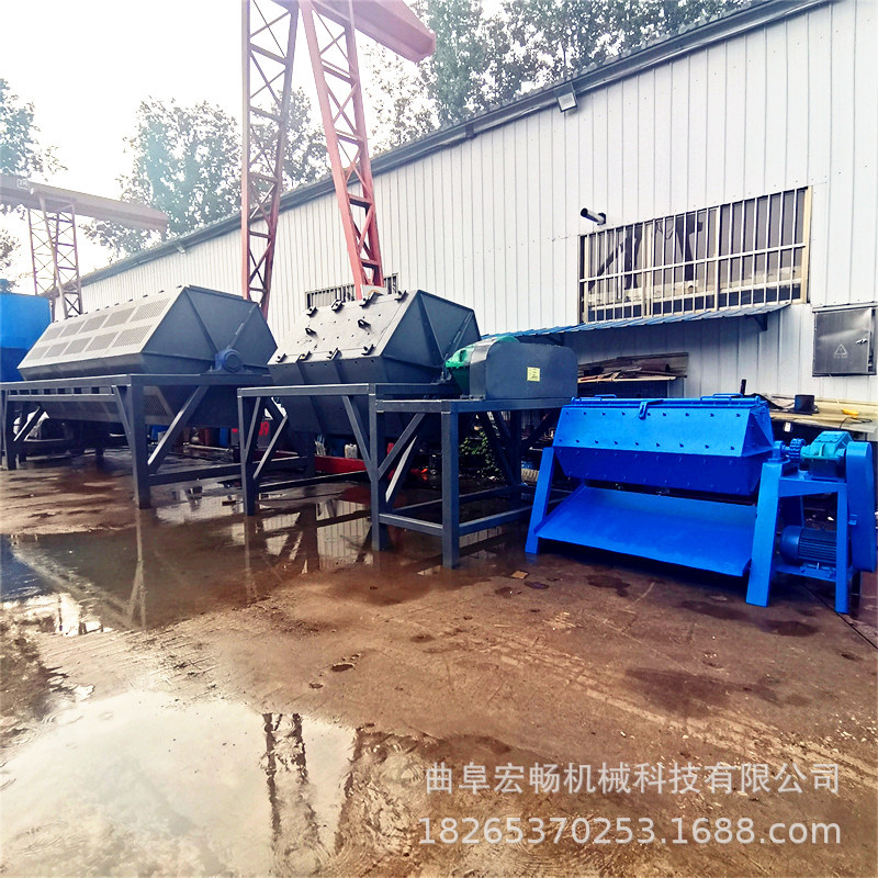 加水式鹅卵石滚筒研磨机小零件300升干磨机小型六角去毛刺抛光机