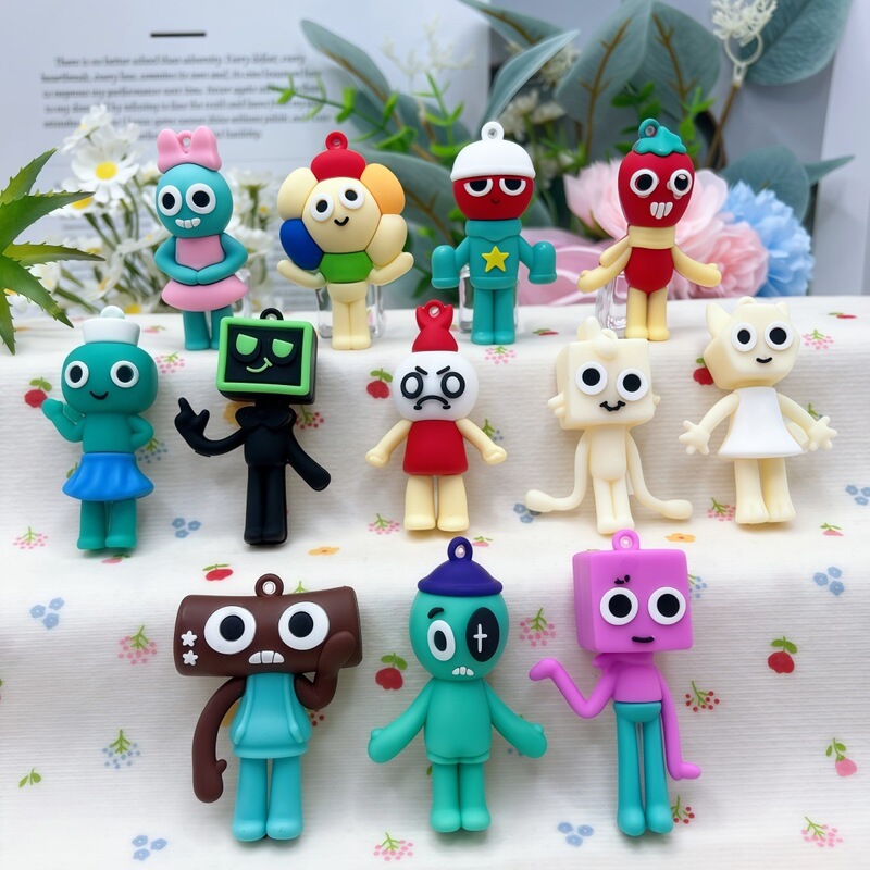 Cross-Border 12-Piece Dandy's World Keychain Figurine Set, Car Keychain, Bag Pendant, Accessories, Small Gift Cross-Border 12-Piece Dandy's World Keychain Figurine Set, Car Keychain, Bag Pendant, Accessories, Small Gift