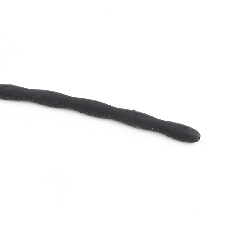 Extra-Long Hollow Silicone Urethral Sound, Ribbed Horse-Eye Rod, 35 cm — detail image 14