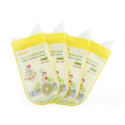 On-board emergency urine bag bag folding car baby - disposable-urine-bag-cartoon-yellow-4-pack