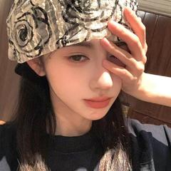 鞠婧は同じタイプの韓国の大衆がバラのレースの冷たい帽子を設計します。