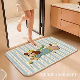 萨丽麻浴室地垫卫生间吸水垫门口防滑脚垫耐磨耐脏易打理脚垫