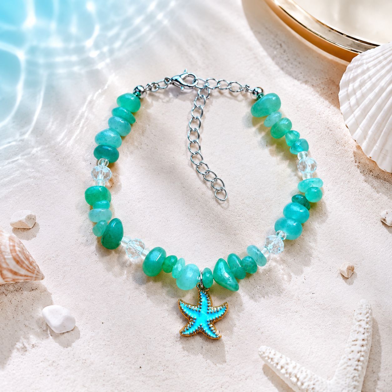 Concha natural, estrella de mar, caracola, pulsera tejida a mano, estilo oceánico, vacaciones en la playa, joyería de nicho para mujer, verano image 47