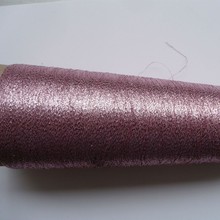 AB混彩色包裹纱线钩包袋紫罗兰金箔丝线玫瑰金包裹纱线勾手套
