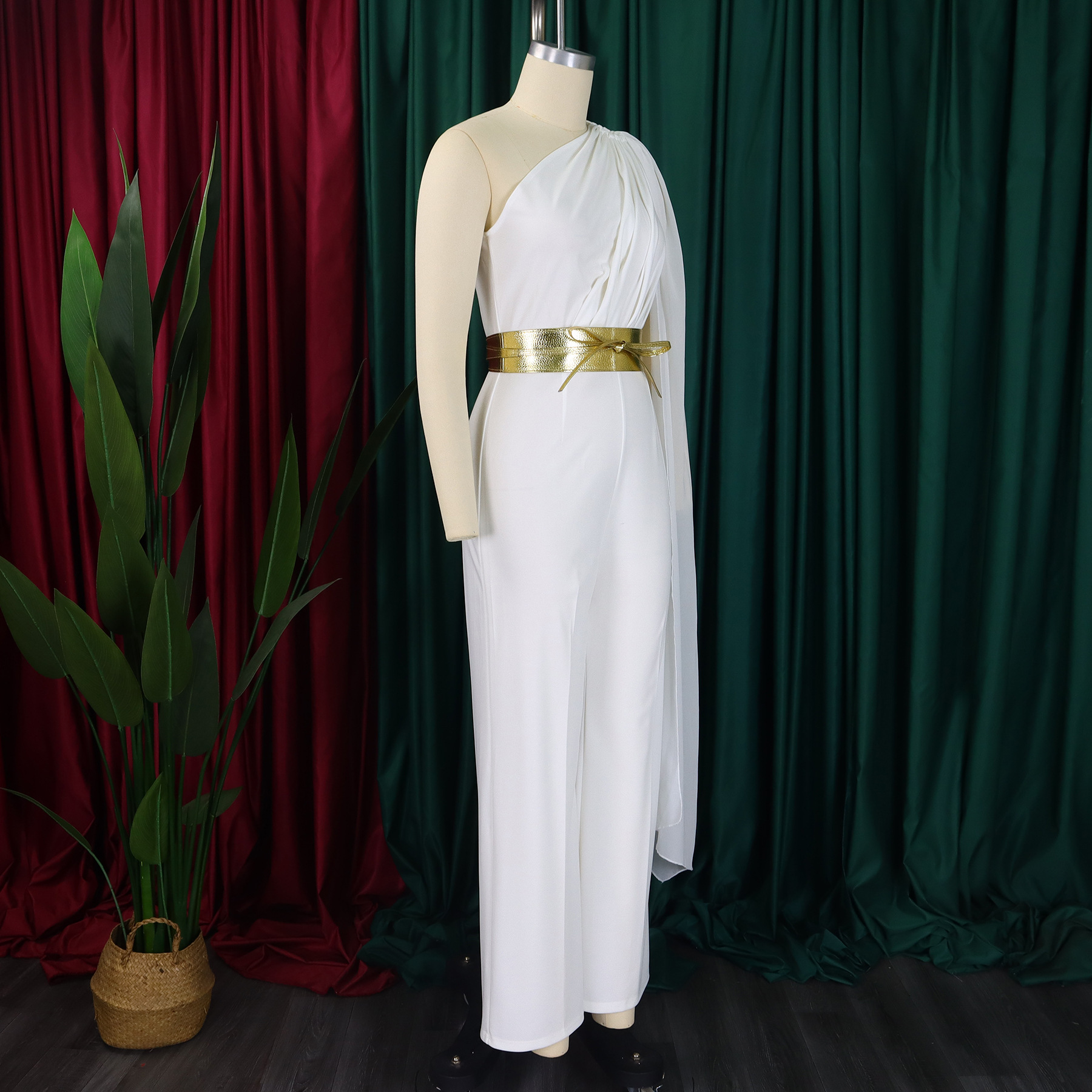 595g Weight Asymmetrical Sleeve Sleeve Length Full Length Pants Length Spandex, Polyester Fabric Type High Waist Waist Line Jumpsuits Pants Type Stretchy Elasticity Bodysuits Tops Type Holiday, Cocktail Party Occasion Slim Fit Type Solid Color Pattern Summer, Spring Season Women's Gender Sexy, Streetwear Style Women's Holiday Cocktail Party Bodysuits Sexy Streetwear Solid Color Full Length Jumpsuits 24