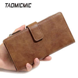 2025秋季新品长款男士钱包PU皮革两折大钞位银币夹大容量零钱卡包