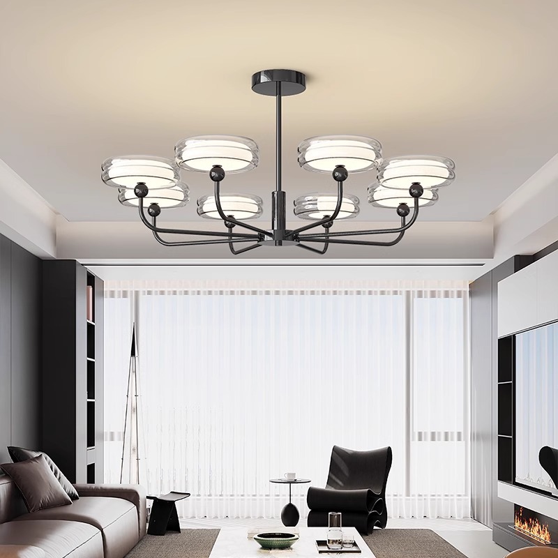 Araña de sala de estar atmósfera 2025 nuevo moderno simple, ligero, lujo, espectro completo, restaurante inteligente, sala de estudio, lámpara de dormitorio principal