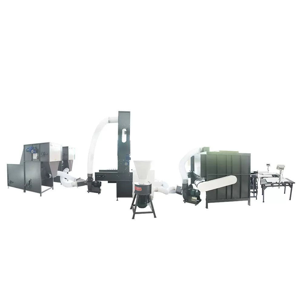 自动上料纤维开松机碎海绵粒纤维棉混合填充机懒人沙发充装机优惠