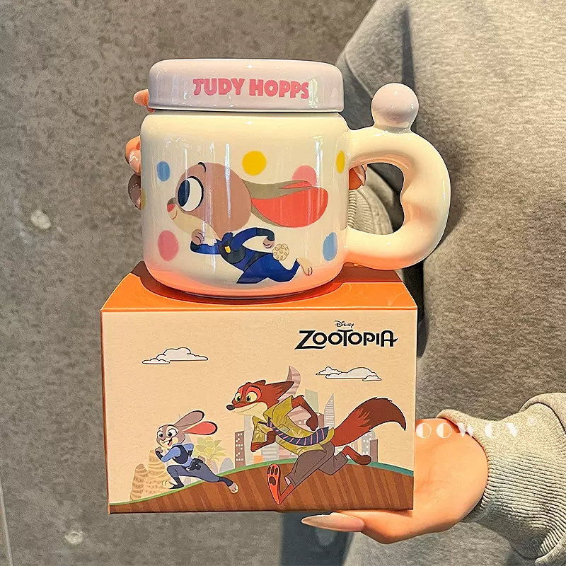 疯狂动物城尼克朱迪陶瓷马克杯新款高颜值情侣牛奶咖啡杯生日礼物