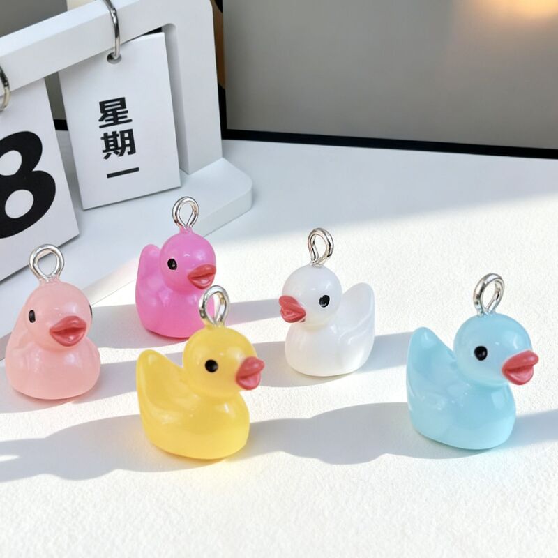 Keychain Cute Little Yellow Duck Pendant Accessories Cartoon DIY Jewelry Pendant Accessories Cross-Border Hot Selling
