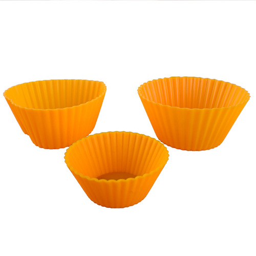 Thickened 5CM7CM silicone round cake muffin cup mold heart-shaped muffin microwave oven baking mold