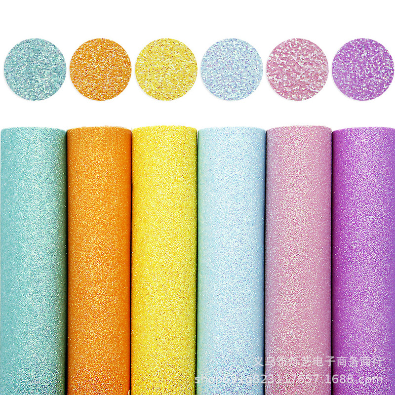 A5 Size Plain Series Sliced Leather PVC Sliced Leather suit (6 Pieces/Set),1Yc62206