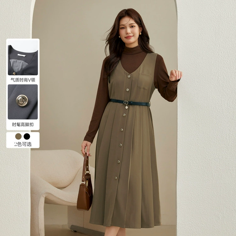 Великое шоу большого размера женская одежда французского элегантного темперамента интеллектуальная талия тонкая без рукавов платье жирный мм зимняя новая