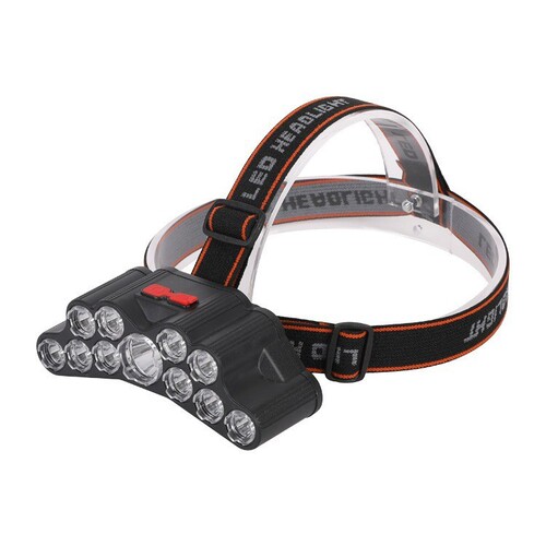 Source factory cross-border LED11 light strong light headlight red and white light charging high-bright head-mounted miner's lamp LED fishing light