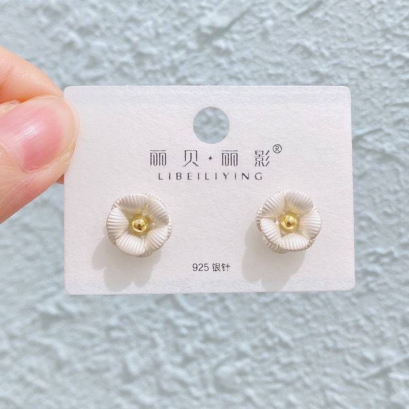 Liyin/Libeliying ドーパミンドロップ釉薬ペイントイヤリングニッチ春夏甘くて絶妙な s925 シルバー針イヤリング|undefined