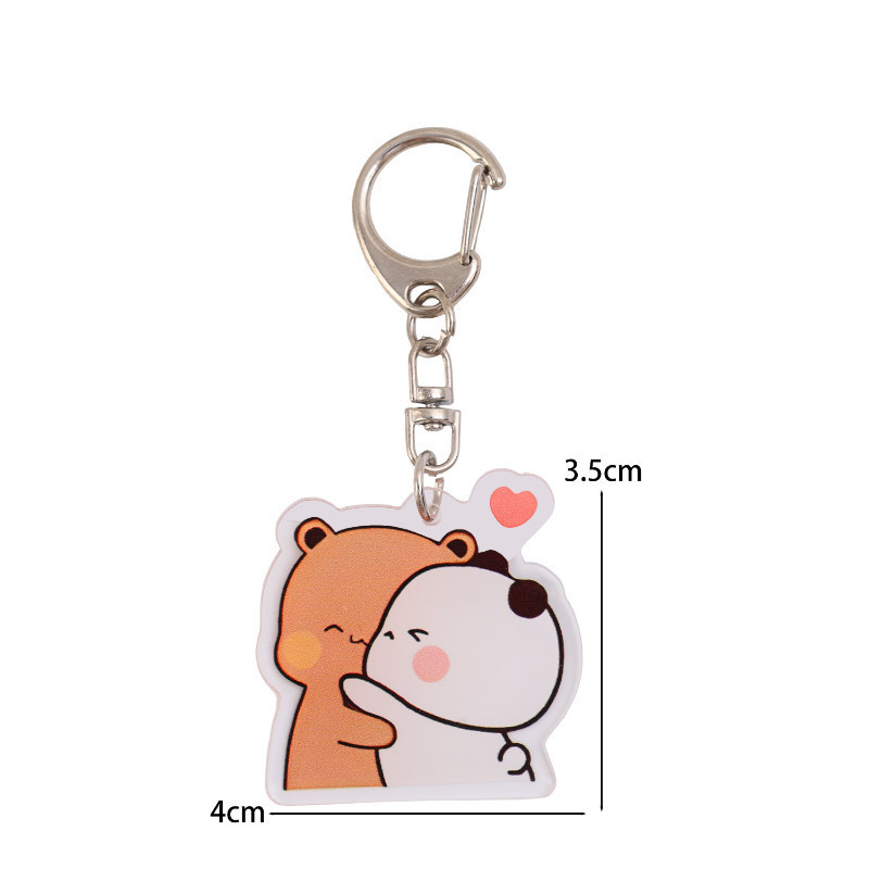 Cute pequeño dos tecidos de tela un dos colgantes acrílicos estudiantes caricaturas personales mochila colgar decoración personalizada image 29