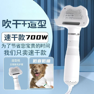 Pet Hair Dryer, Dog Quick-Drying All-In-One Fluffy Hair Dryer, Comb, Cat Bathing and Drying