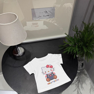 ܛ���LŮͯ���� T �� �ļ��¿� Hello Kitty ӡ��������Сͯ�ɐ�