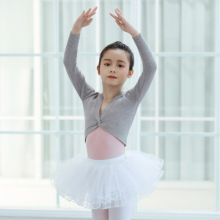 儿童舞蹈毛衣女童秋冬外套舞蹈服女针织衫开衫考级体操服中小童