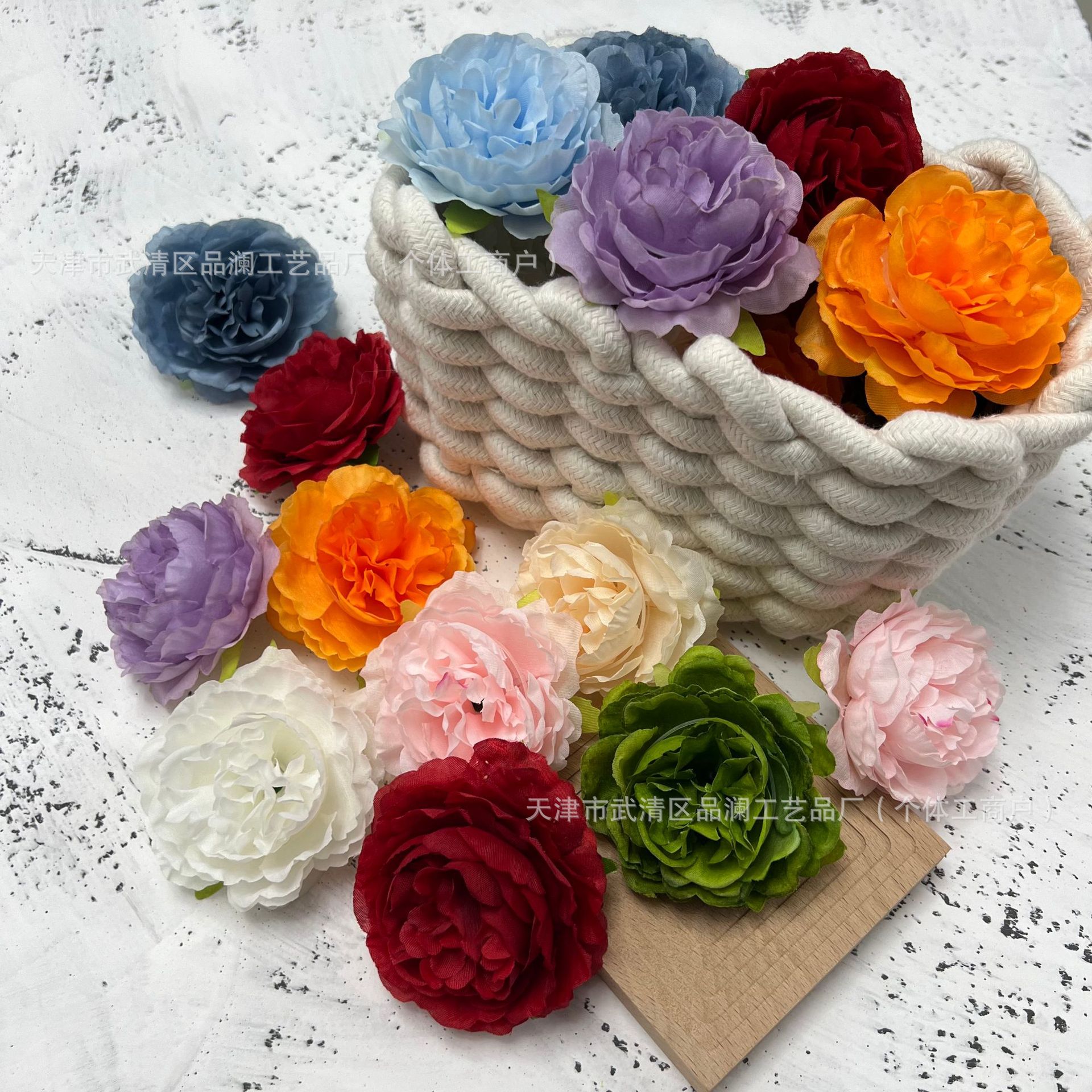Artificial flower head wholesale hot foreign peony flower head wedding scene layout background props fake flower peony flower head