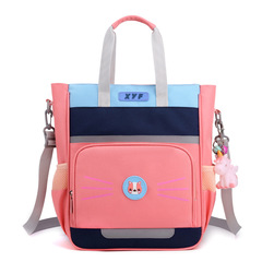 Tutorial bag for primary school students, canvas book bag, tutoring bag for boys and girls, one-shoulder document bag, shoulder bag, cartoon crossbody bag