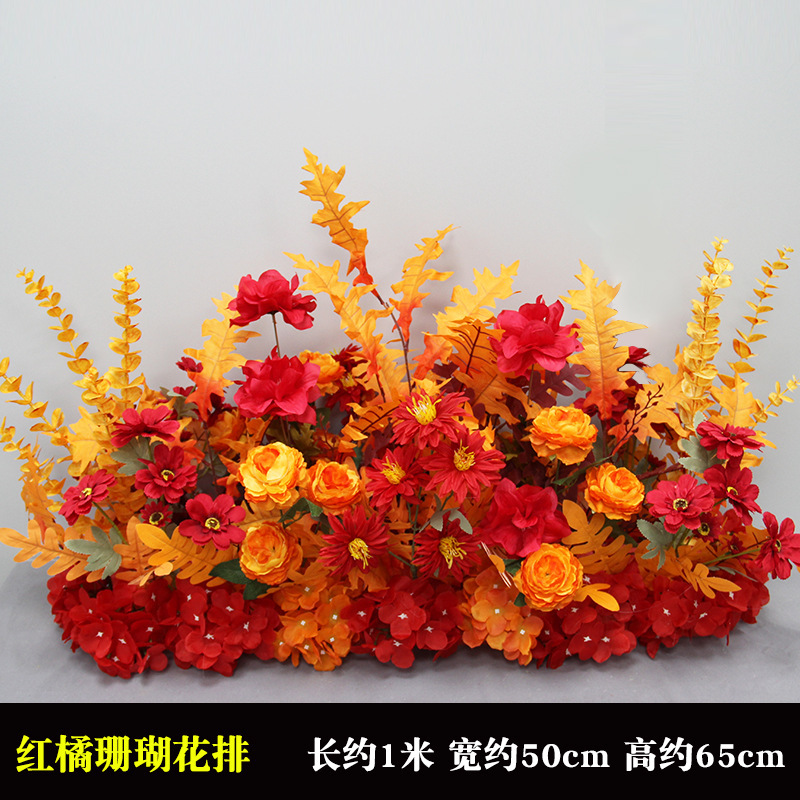 新商品の結婚祝いの大きいタイプの花を並べて絹の花の完成品の装飾をシミュレーションします。|undefined