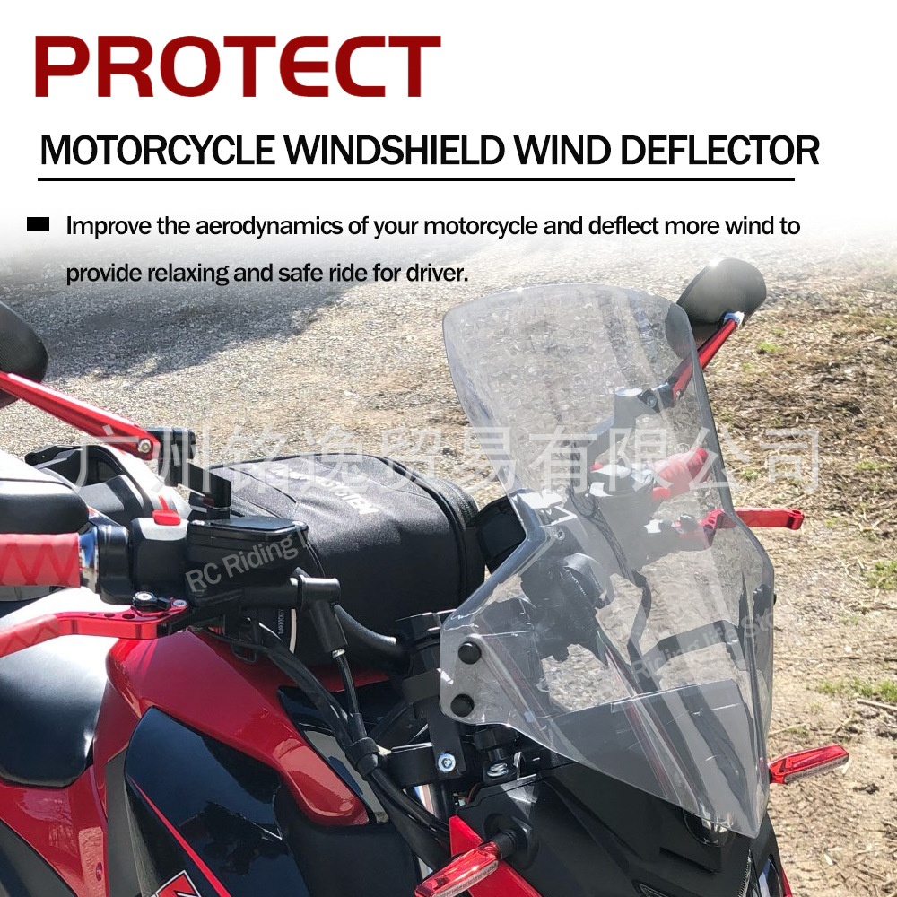 Suitable for Honda Cb650F 14-20 Years Motorcycle Modified Front Windshield Windscreen Deflector Heightening
