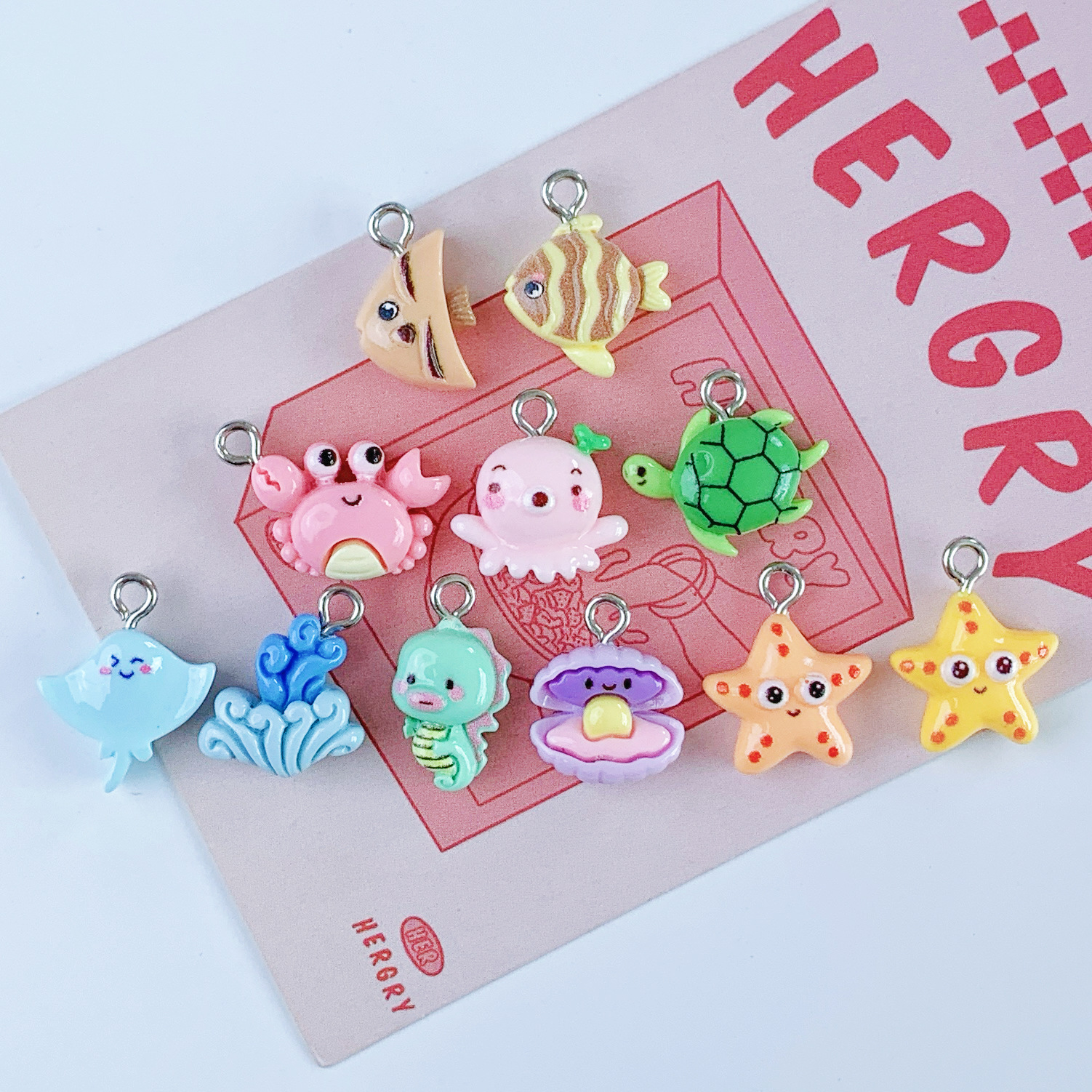 2g Weight Pendant Jewelry Making Type DIY Ornament Accessories Classification 1 Piece Quantity Resin Material Starfish, Crab Pattern All Seasons Season Polished Finish Cute, Marine Style Style 1 Piece Resin Starfish Crab Polished Pendant DIY Ornament Accessories 14