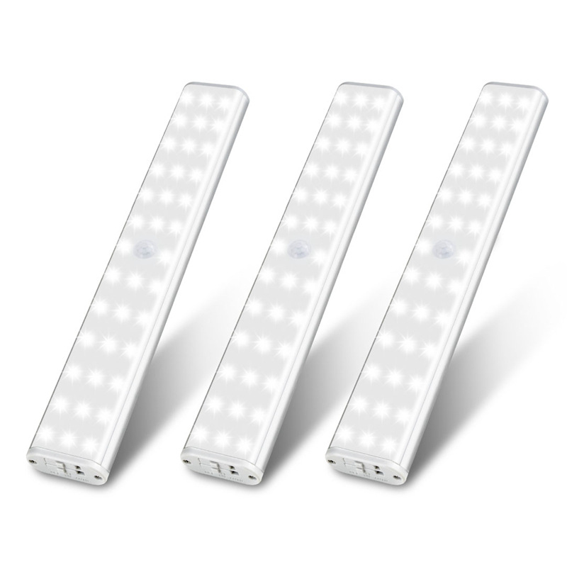 led充电无线感应灯智能感应橱柜衣柜灯家用卧室走廊玄关usb小夜灯