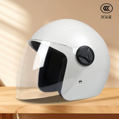 Motosiklet kaskı (dəbilqə) Vehicle Motorcycle Helmet for Women and - 3c-certification-off-white-frosted-texture