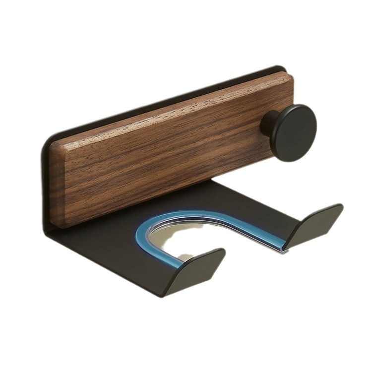 soplador de madera maciza estante de almacenamiento de tubo de aire de baño marco de almacenamiento de aleación de aluminio colgado en la pared sin perforación marco de soplador multicapa