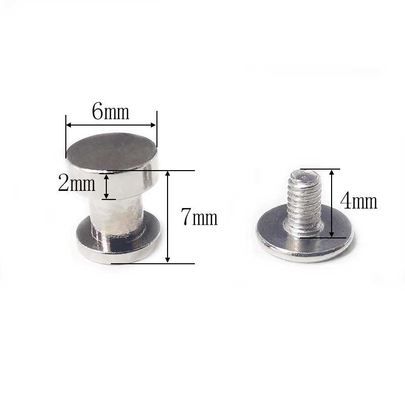 Clavo del libro de cuentas, cerradura de par de niño y madre dorado, tornillo de una palabra, álbum de fotos, calendario de escritorio, receta, par de remaches de niño y madre, tachuelas de cuero