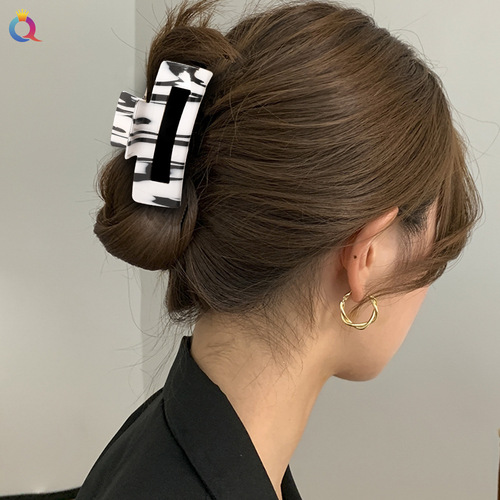 Qiyue Korean new style acetic acid hairpin women's hair scratcher face wash bath plate hair claw clip back of head grabber hair accessories