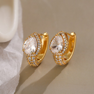 Aogu European and American luxury zircon owl geometric earrings for women with niche high-end personality and versatile earrings
